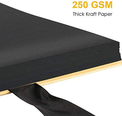 Gotideal 80 Pages Scrapbook Album with 10 Metallic Markers, Black - Image 4