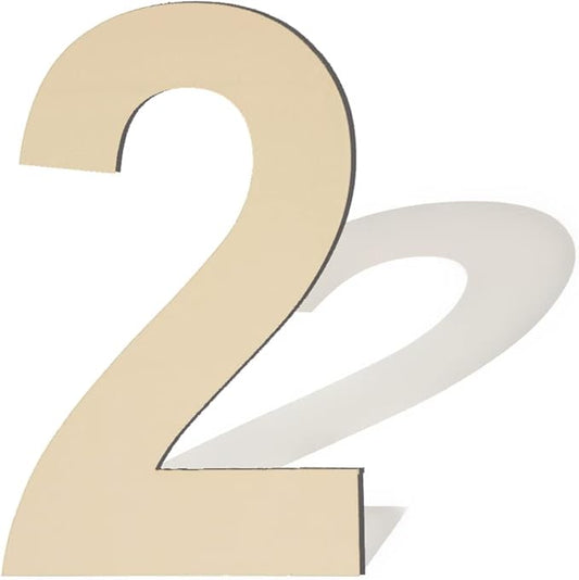 12 Inch Large Blank Wood Number 2 Unfinished Wood Slices Signs Board, Wooden Numbers for DIY Craft Projects, Birthday, Party, Wedding Decorations