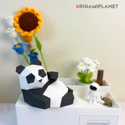 3D Panda Xingxing Origami Paper Craft Kit, Fun DIY Pre-Cut 3D Paper Art Model for Teens & Adults, Easy Handmade Animal Figurine Sculpture Gift Set for Bookshelf Decoration - Image 4