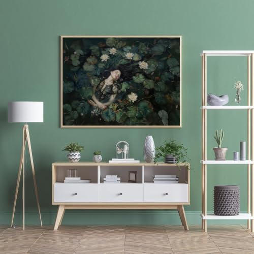 Water Lilies Paint by Numbers Kit for Adults Framed Canvas, Frameworkless - Image 2