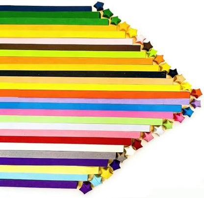 Origami Stars Papers Package DIY Paper Glitter Origami Stars, 1350 Sheets, 27 Colors (27 Bright Color) by HYSTYLE