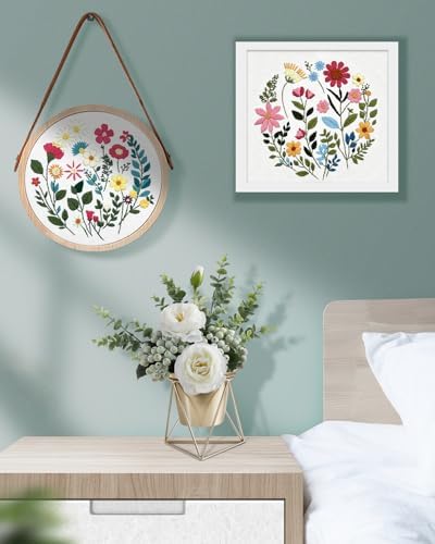 TINDTOP Embroidery Kit for Adult, Owl Embroidery Kit for Beginners Include Embroidery Cloth Hoops Threads for Craft Lover Hand Stitch with Embroidery Skill Techniques (Florals) - Image 5