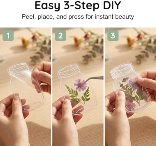 20 Pcs Transparent Dried Flower Bookmarks, Clear DIY Flower Bookmark Kit for Pressed Flowers and Leaves, Handmade Transparent Pressed Flower Bookmarks for Adults, Book Lovers - Image 5