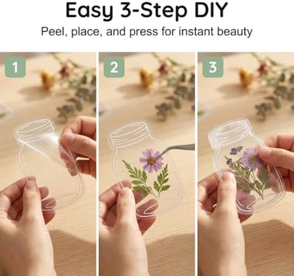 20 Pcs Transparent Dried Flower Bookmarks, Clear DIY Flower Bookmark Kit for Pressed Flowers and Leaves, Handmade Transparent Pressed Flower Bookmarks for Adults, Book Lovers - Image 5