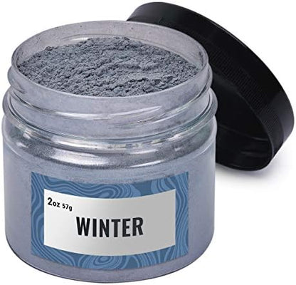 Winter Mica Powder for Resin Coloring 2 oz - Pigment Powder for Nails by ALEXES