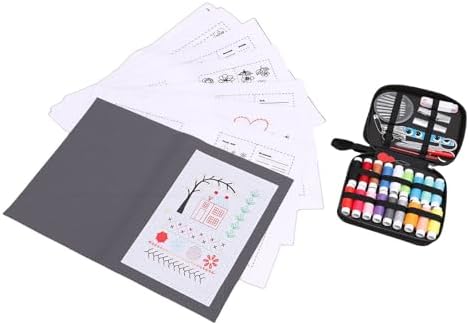 VINGVO Complete DIY Embroidery Stitch Book Kit, Sewing Tools Set with Illustrated Tutorial, Embroidery Kit DIY Sewing Books, Ideal for Beginners & Craft Lovers - Image 2