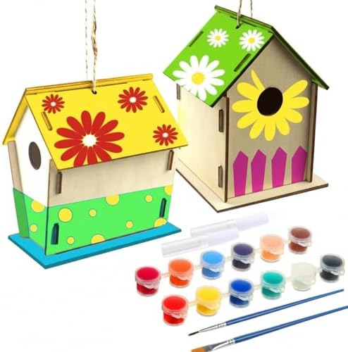 DIY Natural Wood Craft Kit - Pre-Cut Assembly Set for Painting & Home Decor, Unfinished Wooden Project for Creative Display by Unknown