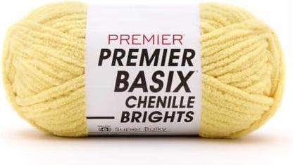 Premier Yarns Basix Chenille Brights, Banana, Super Bulky Weight, 5.3 oz by Premier