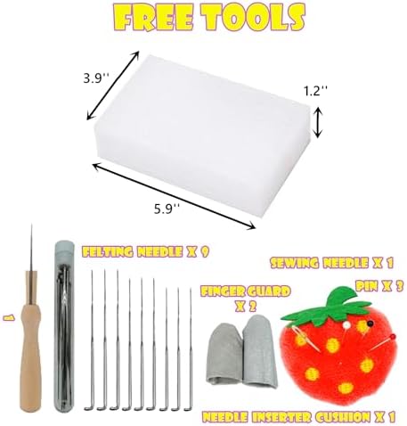 DIY Needle Felting Kit with Basic Needle Felting Tools,Kit for Beginners,Cat Kitten,Animal (Siamese) - Image 5