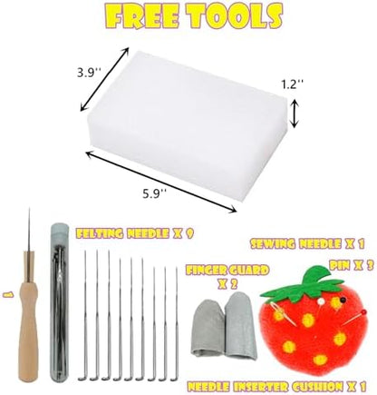 DIY Needle Felting Kit with Basic Needle Felting Tools,Kit for Beginners,Cat Kitten,Animal (Siamese) - Image 5