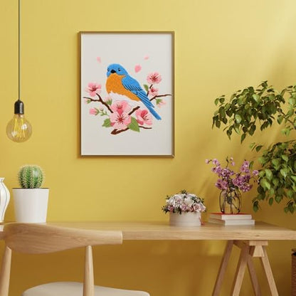 Louise Maelys Blue Bird Embroidery Kit for Beginners, DIY Floral Kit - Image 7