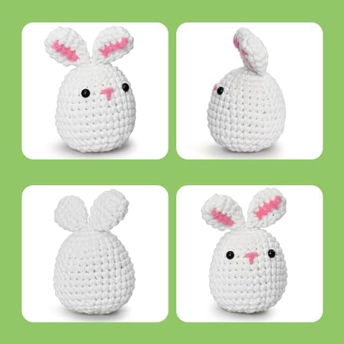 Zepiany Crochet Kit for Beginners, Crochet Kit for Adults Easy Arts Crochet Animals Crafts, Knitting Kit Crochet Kits Women Men with Step-by-Step Video Guides Crochet Gifts, Penguin Bee Bunny - Image 5