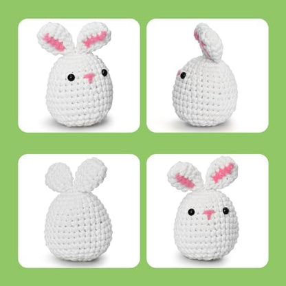 Zepiany Crochet Kit for Beginners, Crochet Kit for Adults Easy Arts Crochet Animals Crafts, Knitting Kit Crochet Kits Women Men with Step-by-Step Video Guides Crochet Gifts, Penguin Bee Bunny - Image 5