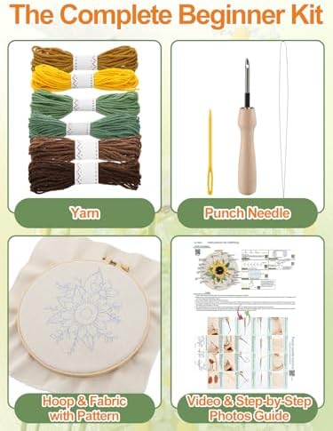 Punch Needle Kit Adults Beginner, Step-by-Step Guide & Video - Image 2