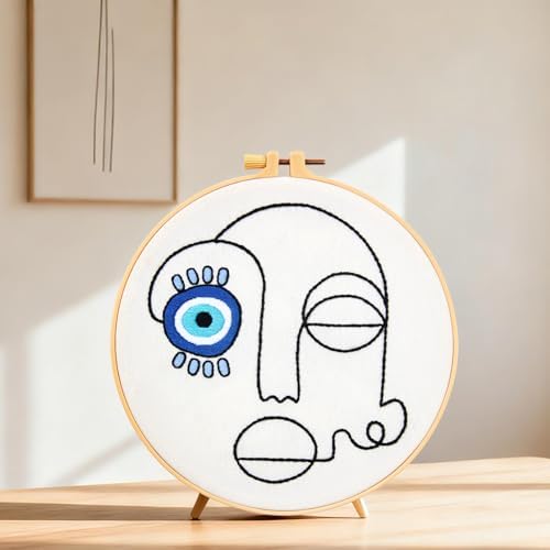 Beginner Embroidery Starter Kits, Abstract Embroidery Kits for Beginners Adults, Stamped Cross Stitch Kits for Beginners Adults Craft Kits for Women, Entire Set of Embroidery Supplies & Video Tutorial - Image 7