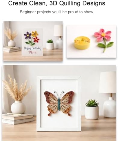 YURROAD Beginner Paper Quilling Kit with 3mm Strips in 36 Colors and Tools - Image 2