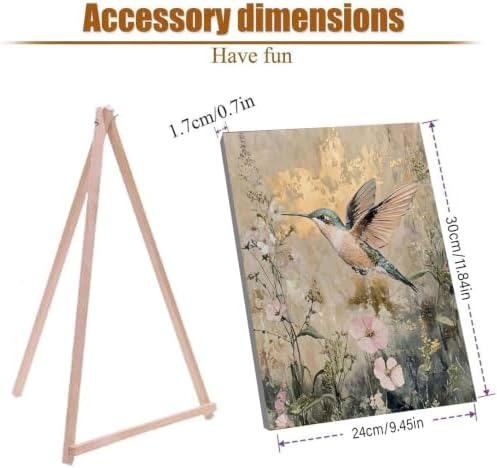WUDWL Paint by Numbers Kit for Adults Framed Canvas, with Wooden Easel - Image 4