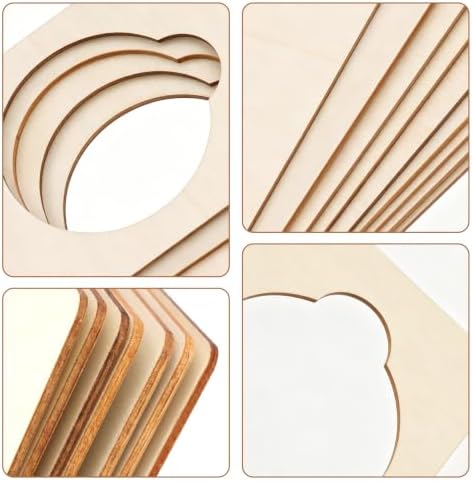 16 PCS 9.5"x 3.25" x 0.1" Unfinished Wooden Door Knob Hangers - Blank for DIY Crafts, Ideal for Home, Hotel & Office Decor - Image 3