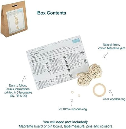 Trimits Make Your Own Macramé Decoration Kit, Natural Owl - Image 5