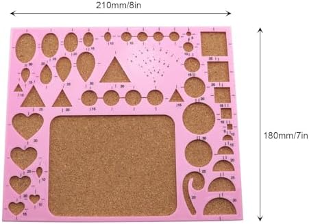 JCBIZ Pink DIY Paper Quilling Template Set Paper Quilling Template Board Mould Crimper Tool for Paper Strips DIY Art Crafts - Image 5