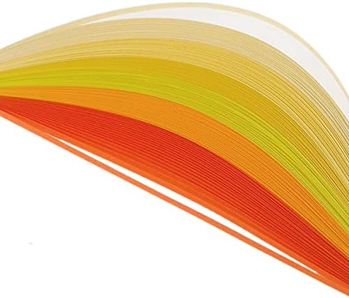 1.5mm Multicolor Quilling Paper Strips Set Quilling Strips 1/16inch-120pc-15.3inch Length-Gradient Paper Strips (Yellow) - Image 2