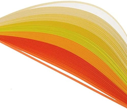1.5mm Multicolor Quilling Paper Strips Set Quilling Strips 1/16inch-120pc-15.3inch Length-Gradient Paper Strips (Yellow) - Image 2