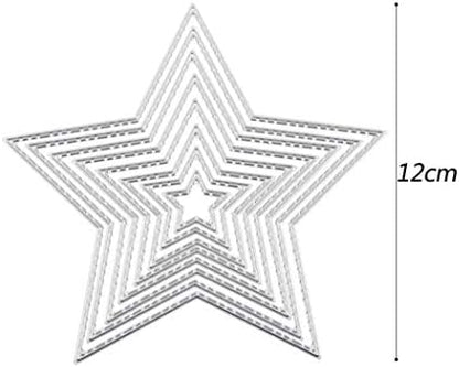 8 Stars Metal Cutting Dies Pentagram Frame Dies for Card Making Handmade Scrapbook Album Paper Embossing Tool - Image 5
