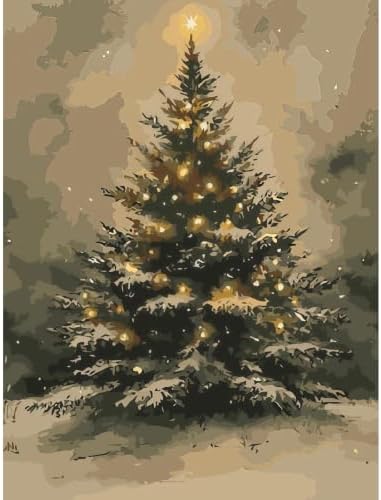 BAWKENTON Christmas Paint by Numbers Kits for Adults Beginner by BAWKENTON