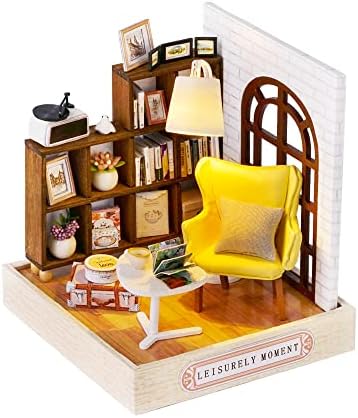 DIY Miniature Dollhouse Kit with Furniture Plus Dust Proof for Teens Adults by TuKIIE