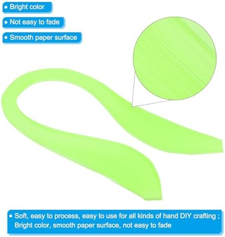 PATIKIL 240pcs Quilling Strips Paper, 3mm x 39cm Origami Paper Quilling Kits for Adults Beginner Art DIY Craft Christmas, Fluorescent Green - Image 3