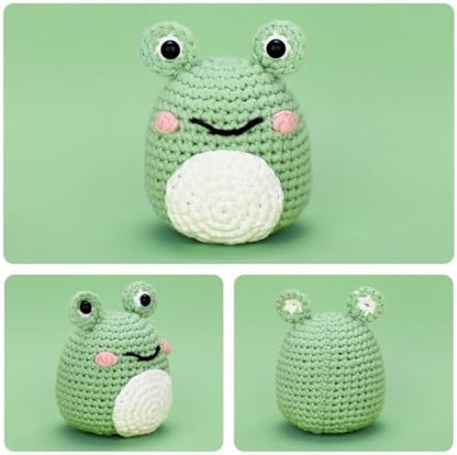 CrochetBox Frog Crochet Kit for Beginners, Easy Craft for Adults - Image 2