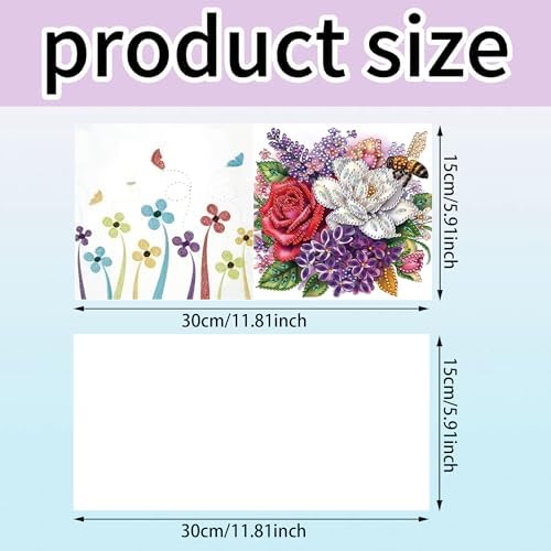 MaiYiYi 8 Pack 5D DIY Butterfly Diamond Painting Greeting Cards Art Kit - Image 2