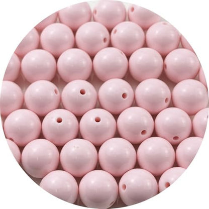40pcs Acrylic Round Beads for Crafts 16mm Resin Candy Color Spacer Beads with Hole for Jewelry Making Sewing Crafts Decoration Necklaces Bracelets Earrings Supplies(Light Pink) by Unknown