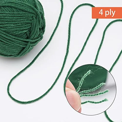 NICEEC 300g Soft Assorted Colors Yarn 100% Acrylic 870yds -Green Series - Image 3