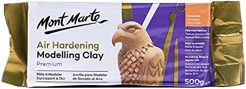 Mont Marte Premium Air Hardening Clay, Terracotta, 500g (1.1lb), No Baking Required by MontMarte