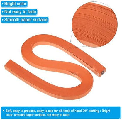 PATIKIL 120pcs Quilling Strips Paper 3/8"(10mm) 54cm Origami Paper Quilling Strip for Art DIY Hand Craft Christmas, Orange - Image 3