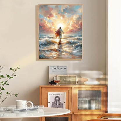 Jesus Paint by Numbers Kit for Adults Framed Canvas 12X16 in, Frameworkless - Image 5