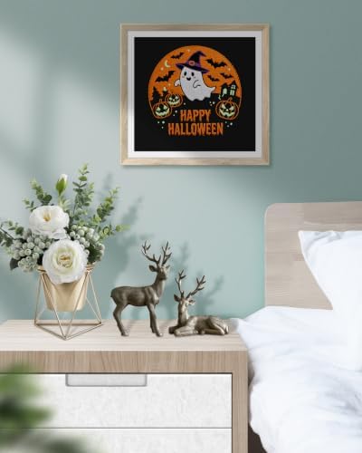 TINDTOP Halloween Embroidery Kit for Adult, Embroidery DIY Starter Kit, with Stamped Patterns, Hoop, Tools, Colorful Threads with Needles, Instructions (Halloween B) - Image 6