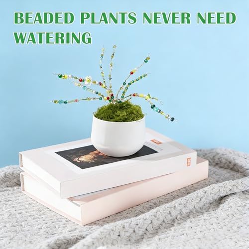 Fesorsi Beaded Plant Kit, Green Beads for Beaded Plants - Image 6