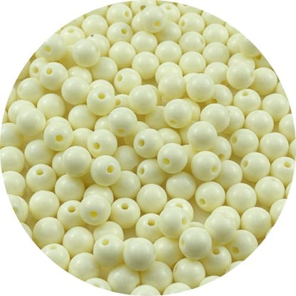 200pcs Acrylic Round Beads for Crafts 10mm Resin Candy Color Spacer Beads with Hole for Jewelry Making Sewing Crafts Decoration Necklaces Bracelets Earrings Supplies(Cream) by Unknown