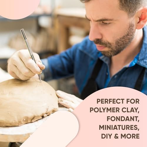 14 Pcs Clay Tools & Pottery Tools Kit, Polymer Clay Earring Making Kit - Image 3