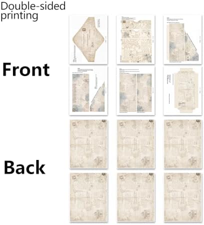 XINPOCUT Neutral Trifold Folding Folio Junk Journal Kit,Folio Booklet Craft Kit, Junk Journal Kit, Scrapbooking Supplies, Journaling Decor, Mini Folio Writer Folder Project, Arts & Crafts Gifts - Image 6