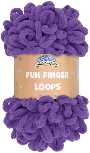 JubileeYarn Fun Finger Loops Yarn - Ultra Violet - 1 Skein by BambooMN