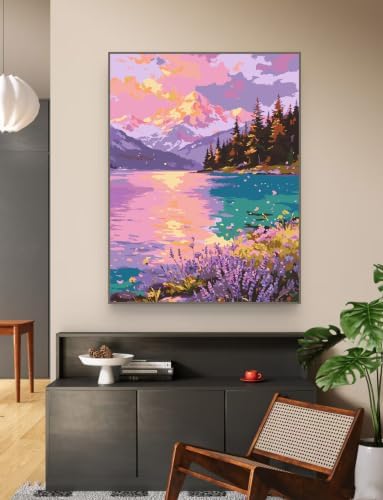 ZRIZQ Landscape Paint by Numbers Kit for Adults Beginner,Mountain,16x20 - Image 6