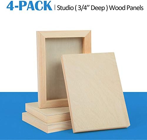 Falling in Art 4 Pack 5x7’’ Unfinished Birch Wood Panels Kit for Painting - Image 6