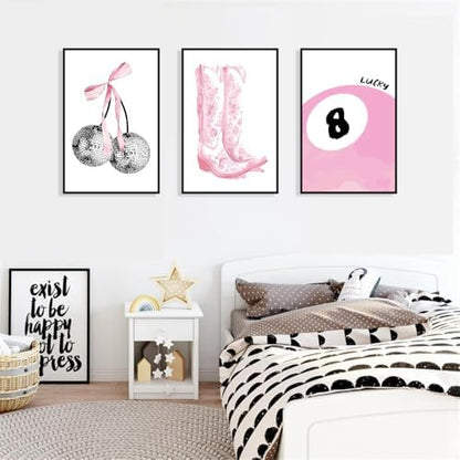 NEGEKFKX 6 Pack Coquette Paint by Numbers Kit for Adults Beginner,Cute Pink Easy Adult Paint by Number Kits on Canvas DIY Painting for Beginners Art by Numbers for Home Wall Decor 8x12 Inch - Image 7