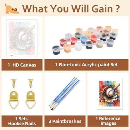 Reivworl Baseball Paint by Numbers Kit for Adults Beginner, 16" Wx20 L Baseball Paint by Number for Adult, Acrylic Painting Kits with Canvas for Gifts and Wall Decor - Image 6