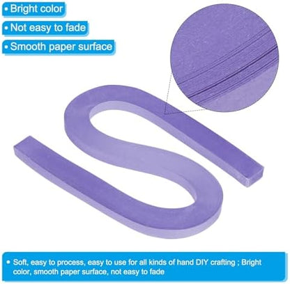 PATIKIL 360pcs Quilling Paper Strips Paper Flowers Quilling Kits 3/8"(10mm) Origami Paper for Adults Beginner Art Craft, 21"(54cm) Dark Purple - Image 3
