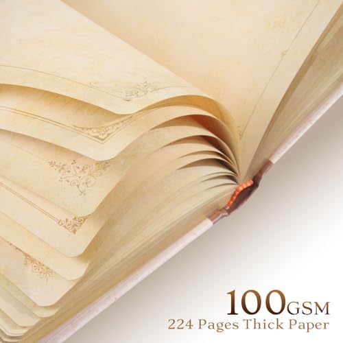 Junk Journal Vintage Leather Notebook Journal, 224 Pages Mixed Paper - Image 2