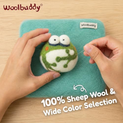 Woolbuddy Wool Felting Pad 6 x 6 x 1.5 Inch (Teal), Durable Needle Felting Mat, Needle Felting Foam Pads Alternative - Image 2
